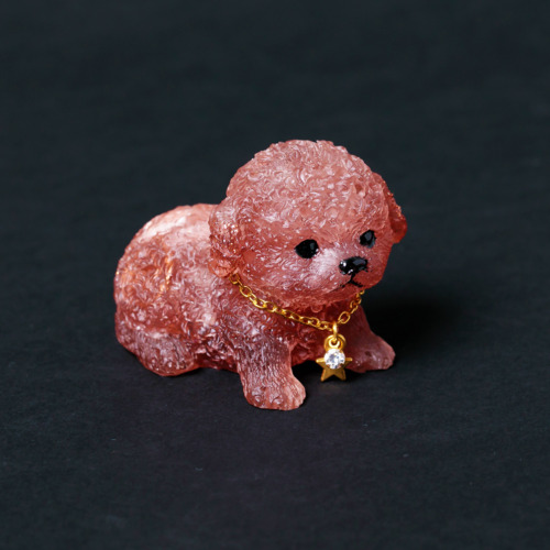 細石 トイプードルのオルゴナイト置物 No.2205 1-4-892x1024.jpg